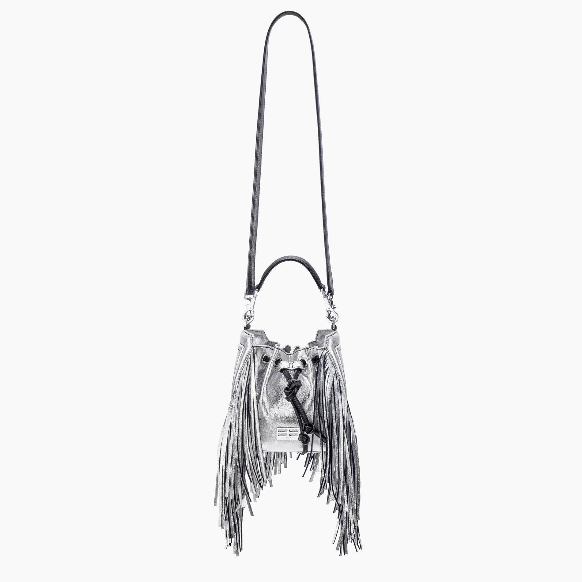 Silver fringe bag shop