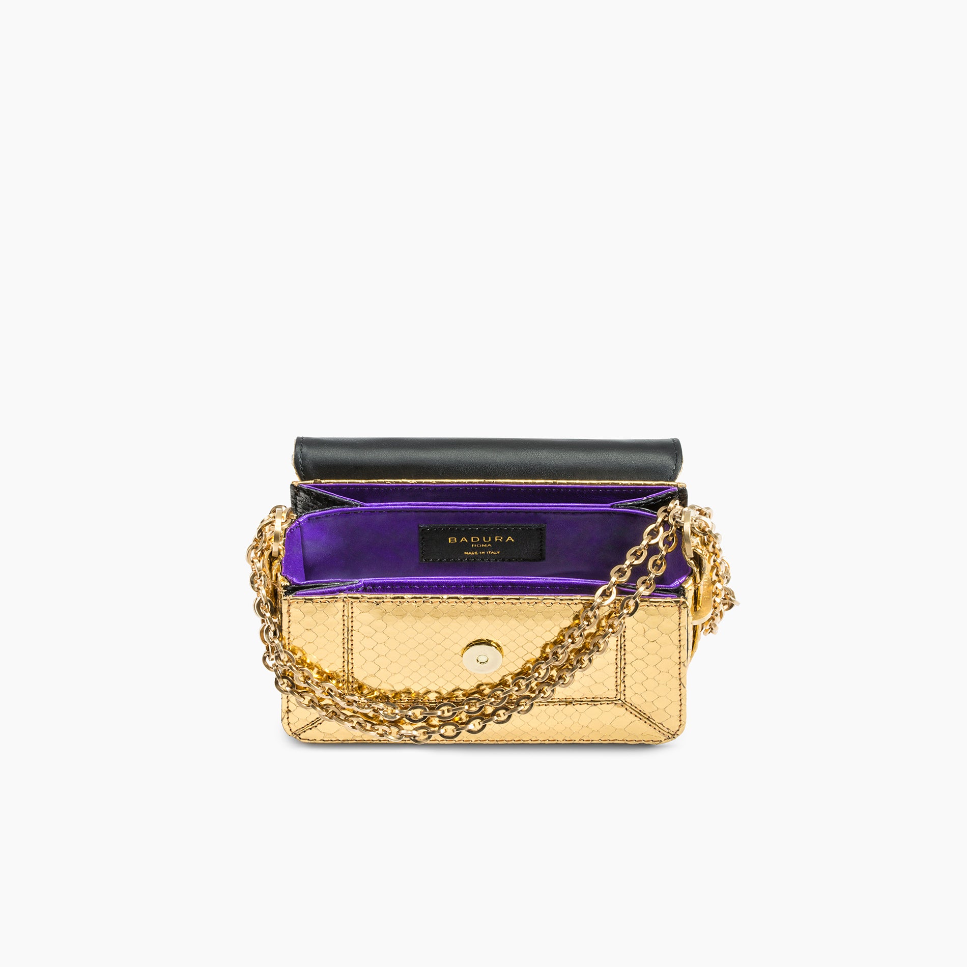 Small gold bag with chain clearance